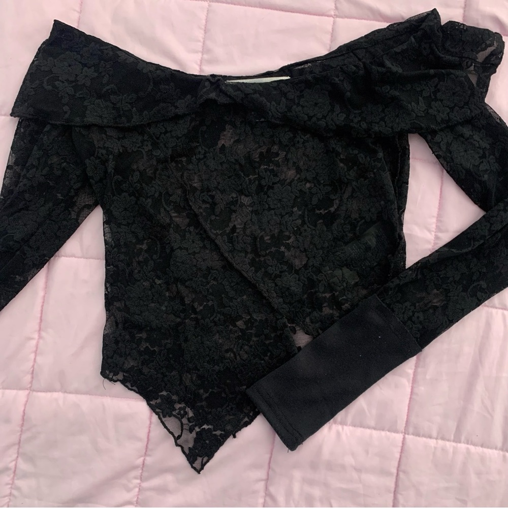 Off the shoulder lace top